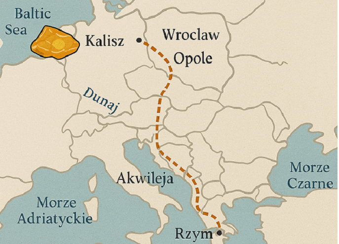 burstynowy szlak przez Polskę do Rzymu