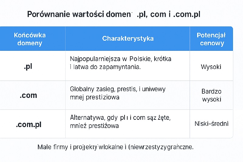 jak ustalić wartość domeny do sprzedaży? 