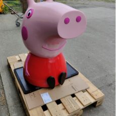 figurka 3D świnka Pepe z kreskówki – duże wydruki 3D z filamentu- postacie z kreskówek w dużych rozmiarach 3D-promocjepolska