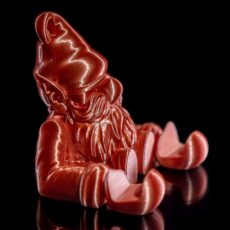 połyskujący krasnal 3D – dekoracyjny wydruk 3D z jedwabistego filamentu w kolorze miedzianym- wydruki 3D zabawki-druk 3D gadżety-promocjepolska