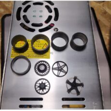 różnej wielkości pierścienie i osłony wentylacyjne 3D – czarne elementy z tworzywa drukowane w 3D do montażu w elektronice- promocjepolska