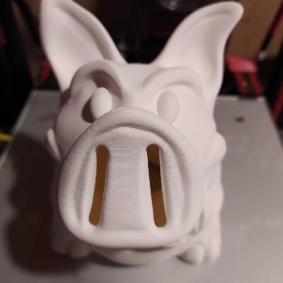 biała skarbonka 3D prosiak – skarbonka świnka 3D- skarbonka 3D prosiak na prezent- promocjepolska